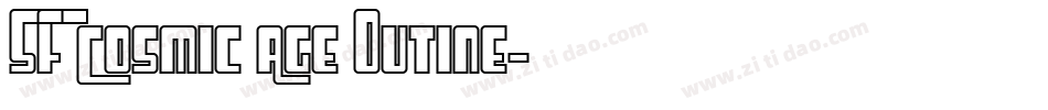 SF Cosmic Age Outine字体转换
